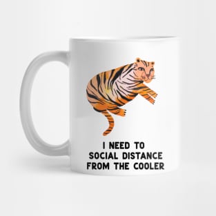 Social Distance Quarantine Covid Tigers Black Mug